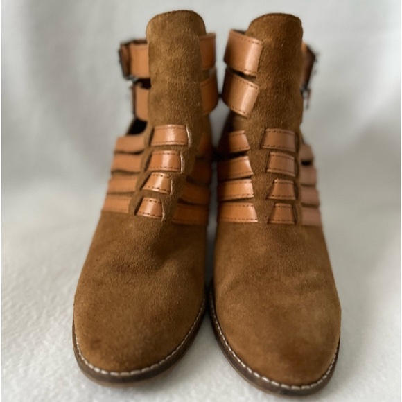 Dolce Vita Size 8 1/2 Leather Cognac Booties - Picture 15 of 16